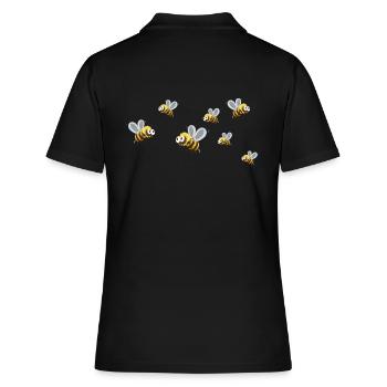 Hobby beekeeper and bee colony Beekeeper loves honey bee - Women's Polo Shirt - black - Back - Ailine (174cm)
