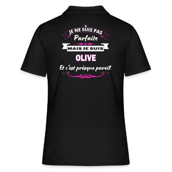 je ne suis pas Parfaite Olive - Polo Femme - noir - Dos - Ailine (174cm)