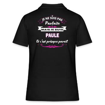 je ne suis pas Parfaite Paule - Polo Femme - noir - Dos - Ailine (174cm)
