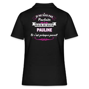 je ne suis pas Parfaite Pauline - Polo Femme - noir - Dos - Ailine (174cm)