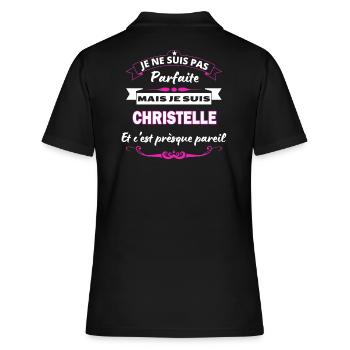 je ne suis pas Parfaite Christelle - Polo Femme - noir - Dos - Ailine (174cm)