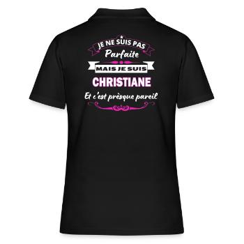 je ne suis pas Parfaite Christiane - Polo Femme - noir - Dos - Ailine (174cm)