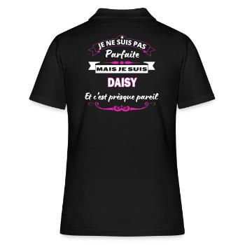je ne suis pas Parfaite Daisy - Polo Femme - noir - Dos - Ailine (174cm)