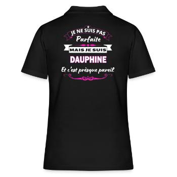 je ne suis pas Parfaite Dauphine - Polo Femme - noir - Dos - Ailine (174cm)