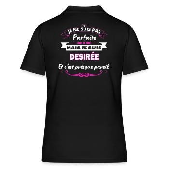 je ne suis pas Parfaite Desirée - Polo Femme - noir - Dos - Ailine (174cm)