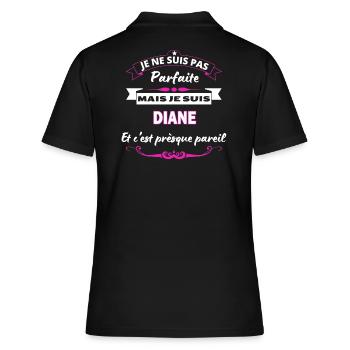 je ne suis pas Parfaite Diane - Polo Femme - noir - Dos - Ailine (174cm)