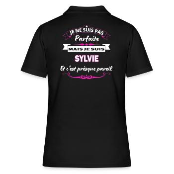 je ne suis pas Parfaite Sylvie - Polo Femme - noir - Dos - Ailine (174cm)