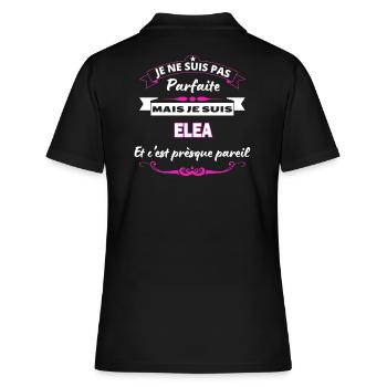 je ne suis pas Parfaite Elea - Polo Femme - noir - Dos - Ailine (174cm)