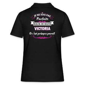 je ne suis pas Parfaite Victoria - Polo Femme - noir - Dos - Ailine (174cm)