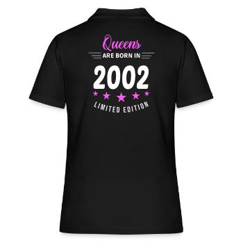 LES REINES SONT NÉES EN 2002 - Polo Femme - noir - Dos - Ailine (174cm)