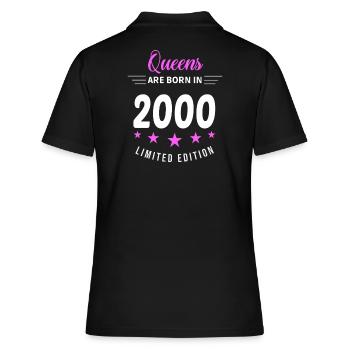 QUEENS ARE BORN IN 2000 - Women's Polo Shirt - black - Back - Ailine (174cm)