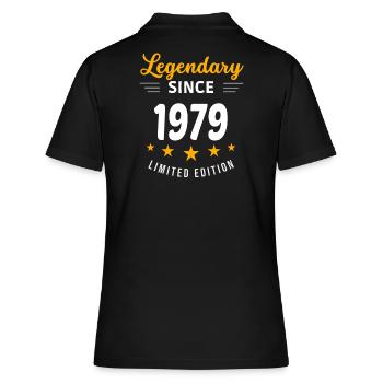 Legendary since 1979 - Women's Polo Shirt - black - Back - Ailine (174cm)