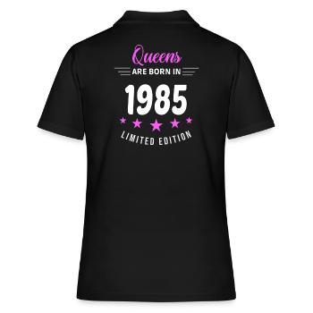 QUEENS ARE BORN IN 1985 - Women's Polo Shirt - black - Back - Ailine (174cm)