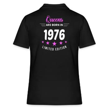 LES REINES SONT NÉES EN 1976 - Polo Femme - noir - Dos - Ailine (174cm)