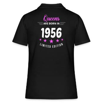 QUEENS ARE BORN IN 1956 - Polo Femme - noir - Dos - Ailine (174cm)