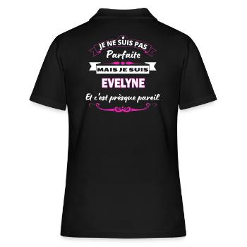 je ne suis pas Parfaite Evelyne - Polo Femme - noir - Dos - Ailine (174cm)