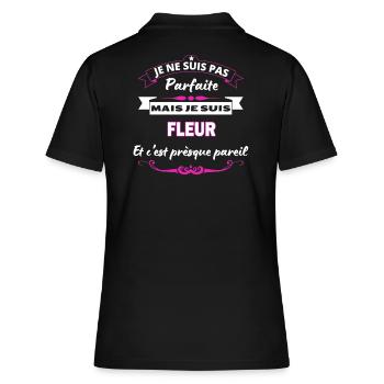 je ne suis pas Parfaite Fleur - Polo Femme - noir - Dos - Ailine (174cm)