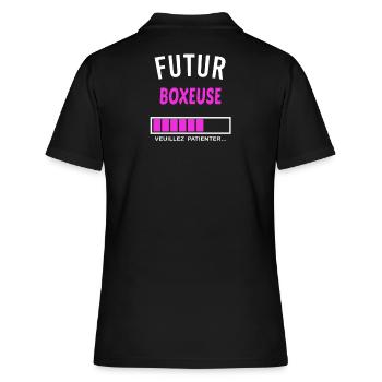 futur boxeuse - Polo Femme - noir - Dos - Ailine (174cm)