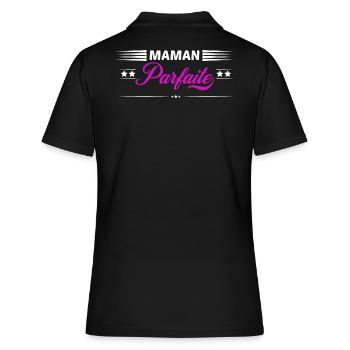 Maman parfaite - Polo Femme - noir - Dos - Ailine (174cm)