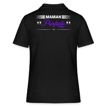Maman parfaite - Polo Femme - noir - Dos - Ailine (174cm)