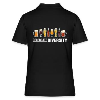 Bière Beer Garden Toast Bières « Diversité » - Polo Femme - noir - Dos - Ailine (174cm)