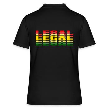 Cannabis Légal Pot High Weed Marijuana Chanvre - Polo Femme - noir - Dos - Ailine (174cm)