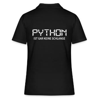 Nerd Python-Coder Server Télécharger la programmation - Polo Femme - noir - Dos - Ailine (174cm)