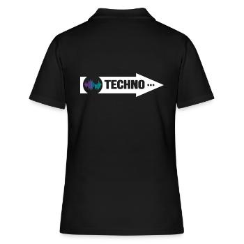 Rave Hard Beats Techno Ballern Village Disco Bass - Polo Femme - noir - Dos - Ailine (174cm)