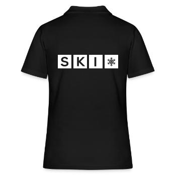 Skieurs alpins Cabane fun poudreuse neige - Polo Femme - noir - Dos - Ailine (174cm)