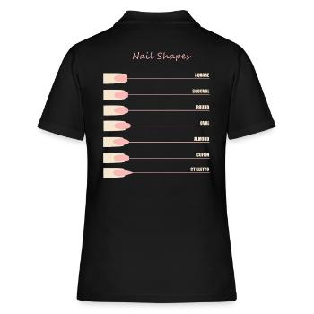 nail shapes - Women's Polo Shirt - black - Back - Ailine (174cm)