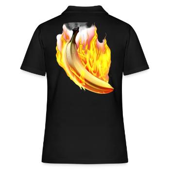 Burning banana - Women's Polo Shirt - black - Back - Ailine (174cm)