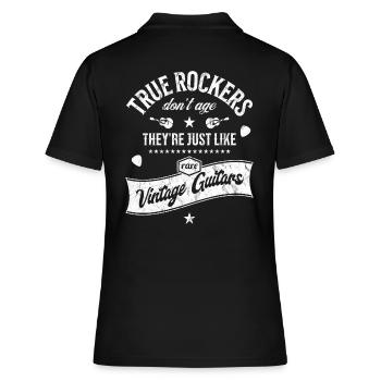 Rockabilly - True Rockers Guitares Vintage - Musique - Polo Femme - noir - Dos - Ailine (174cm)