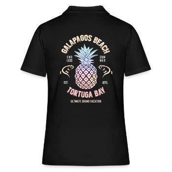 Galapagos Plage Tortuga Bay Ananas vacances voyage - Polo Femme - noir - Dos - Ailine (174cm)