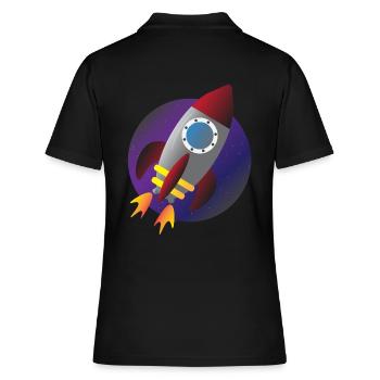 Fusée vaisseau spatial espace enfants enfants voyage dans l'espace - Polo Femme - noir - Dos - Ailine (174cm)