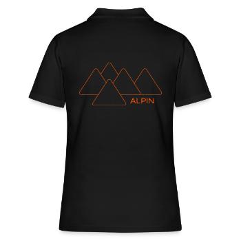 Randonnée alpine sommet crête montagne Hüttengaudi montagne - Polo Femme - noir - Dos - Ailine (174cm)