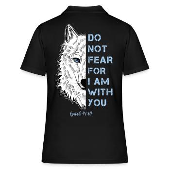 Religious quote - Women's Polo Shirt - black - Back - Ailine (174cm)