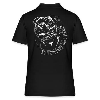 STAFFORDSHIRE BULL TERRIER Portrait de chien Wilsigns - Polo Femme - noir - Dos - Ailine (174cm)