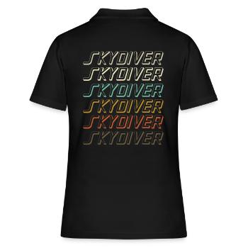 Skydiver Parachutiste Skydiving Club - Polo Femme - noir - Dos - Ailine (174cm)