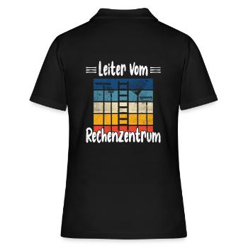 Leiter vom Rechenzentrum - Frauen Polo Shirt - Schwarz - Hinten - Ailine (174cm)