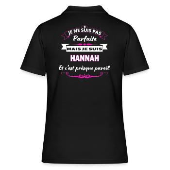 Je m'appelle excellence Amin - Polo Femme - noir - Dos - Ailine (174cm)