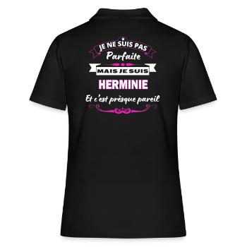 je ne suis pas Parfaite Herminie - Polo Femme - noir - Dos - Ailine (174cm)