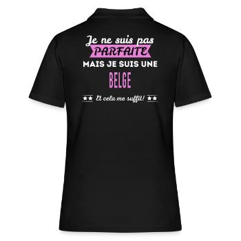 Je ne suis pas parfaite Belge - Polo Femme - noir - Dos - Ailine (174cm)