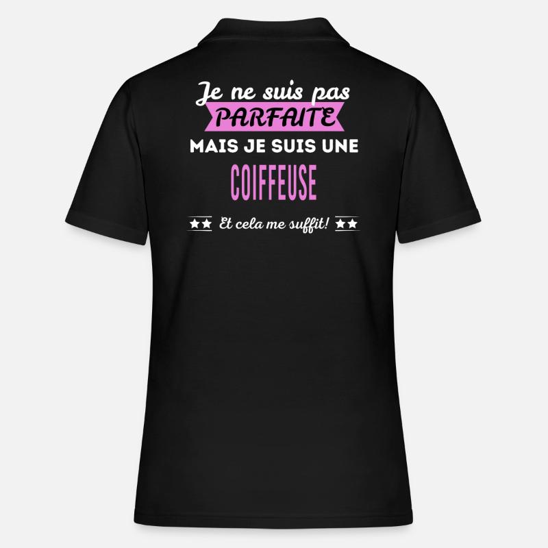 Je ne suis pas parfaite coiffeuse - Polo Femme - noir