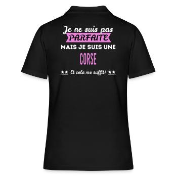 Je ne suis pas parfaite Corse - Polo Femme - noir - Dos - Ailine (174cm)