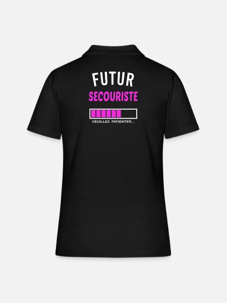 futur secouriste - Polo Femme - noir