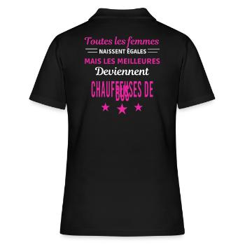 tous les hommes naissent égaux Cuisiniers - Polo Femme - noir - Dos - Ailine (174cm)