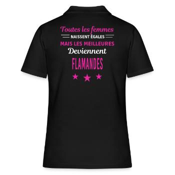 femmes naissent les meilleurs Flamandes - Polo Femme - noir - Dos - Ailine (174cm)