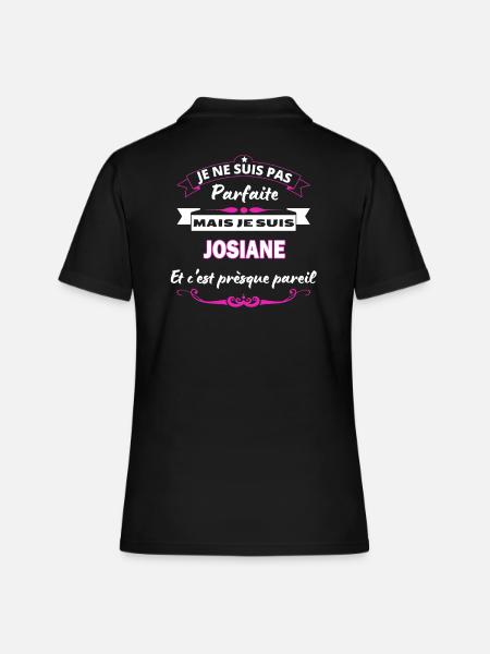 je ne suis pas Parfaite Josiane - Polo Femme - noir