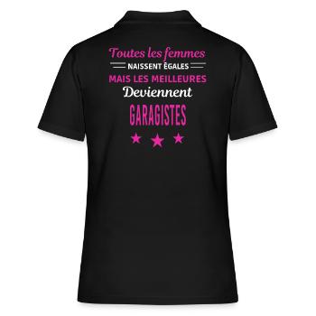 femmes naissent les meilleurs garagistes - Polo Femme - noir - Dos - Ailine (174cm)