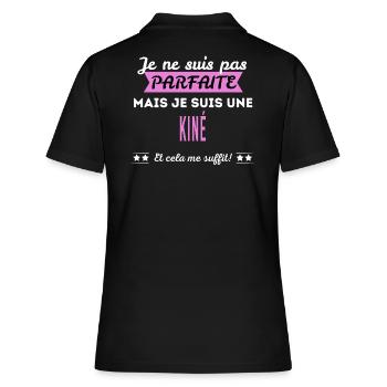 Je ne suis pas parfaite kiné - Polo Femme - noir - Dos - Ailine (174cm)